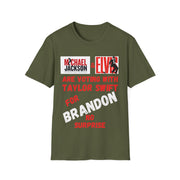 Michael Jackson and Elvis are voting for Brandon Soft style T-Shirt unisex