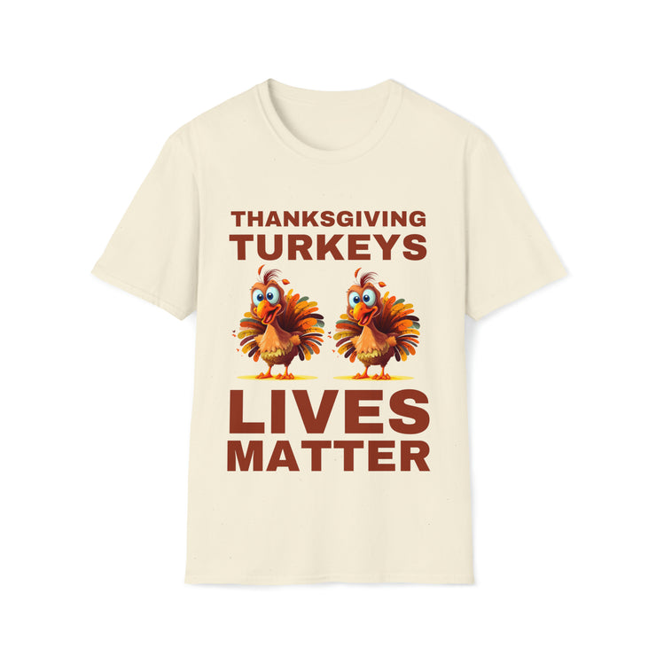 Thanksgiving turkeys Lives Matter Mustard or Red Brown Soft style T-Shirt