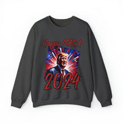 Happy MAGA 2024 red Heavy Blend™ Crewneck Sweatshirt Unisex