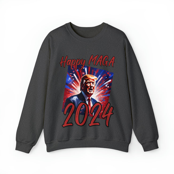 Happy MAGA 2024 red Heavy Blend™ Crewneck Sweatshirt Unisex