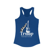 Trump Music Station Playing in 2024 women's Ideal Racerback Tank