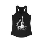 Trump Music Station Playing in 2024 women's Ideal Racerback Tank