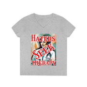 Haters seek therapy V-neck Women's tee