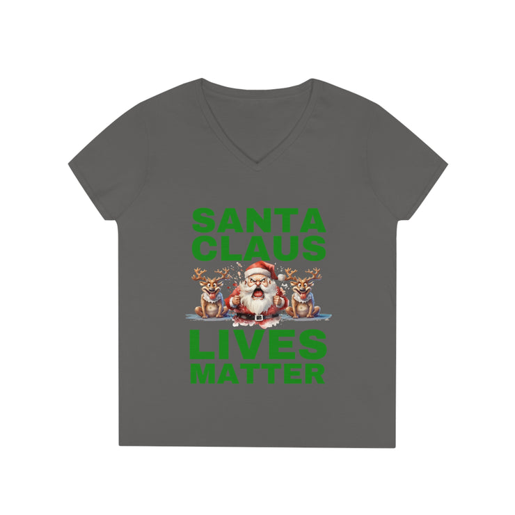 Santa Claus Lives Matter Christmas Green ladies&