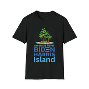 Biden Harris never Island Unisex Softstyle T-Shirt