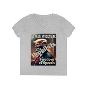 GAG Order prohibits Freedom of Speech V-neck Women's tee