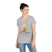 Trump Flower MAGA Shop Ladies' V-Neck T-Shirt