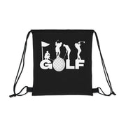 Golf Outdoor Drawstring Bag black