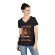 Teachers leave our kids alone Stop Brainwashing Our Children V-Neck T-Shirt