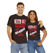 Michael Jackson and Elvis are voting for Brandon Unisex Heavy Cotton Tee