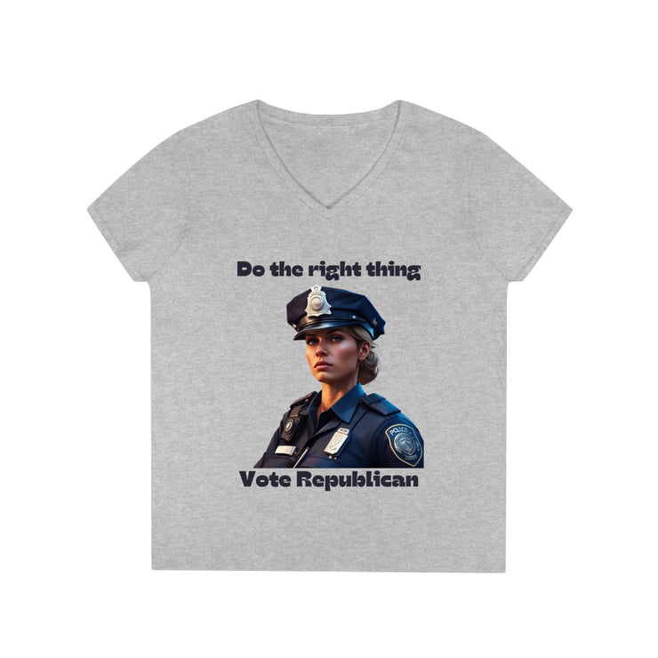 Do the right thing Vote Republican V-Neck T-Shirt