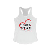 Immigrants are here to stay women's Ideal Racerback Tank