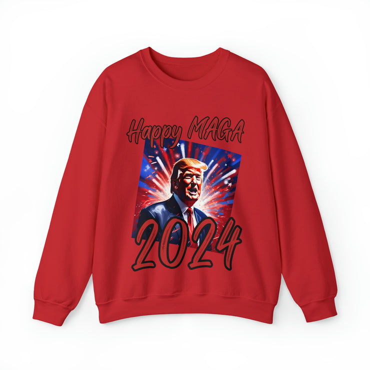 Happy MAGA 2024 red Heavy Blend™ Crewneck Sweatshirt Unisex