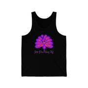 Stop Peacocking Me! purple Unisex Jersey Tank