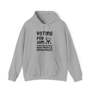 Voting for him no matter how many indictments and impeachments unisex Blend™ Hooded Sweatshirt