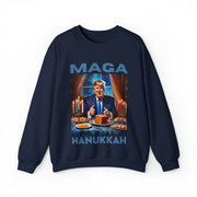 MAGA Hanukkah soft blue Heavy Blend™ Crewneck Sweatshirt Unisex