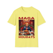 MAGA Holiday deep red Soft style T-Shirt unisex