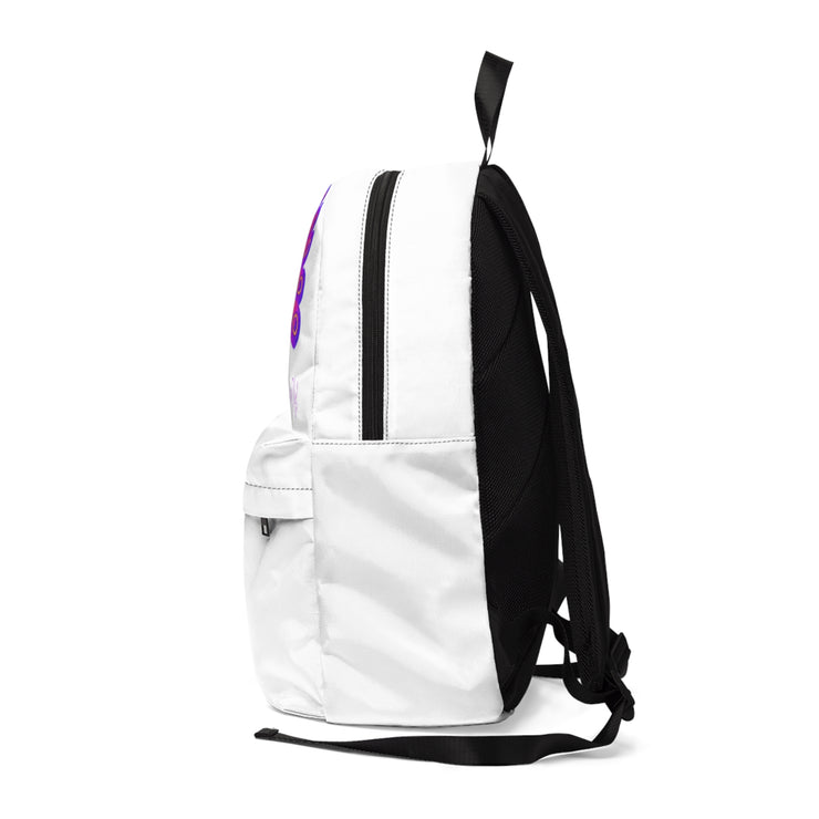 Stop Peacocking Me! purple white unisex Classic Backpack