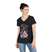 Don't say should've, could've, would've, Just get it done ladies' V-Neck T-Shirt