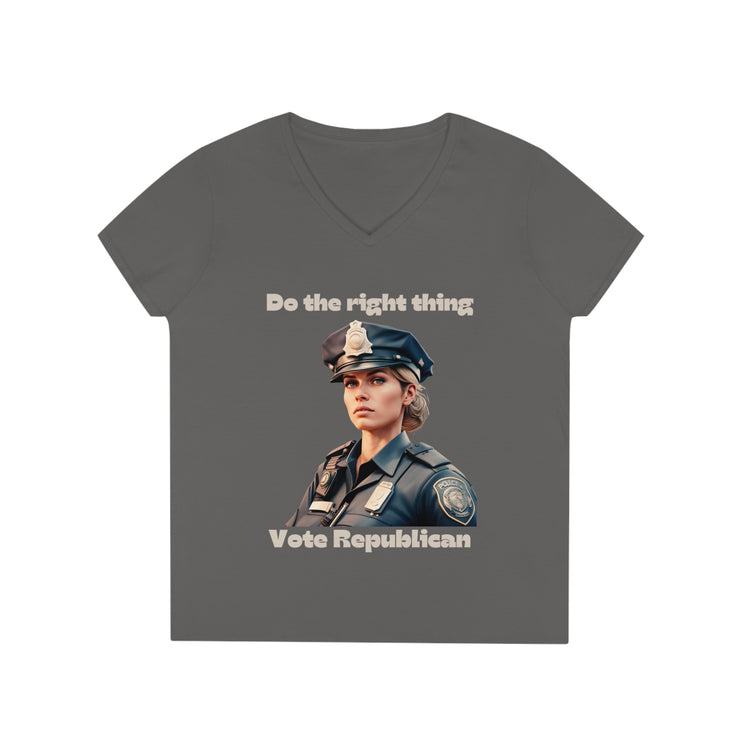 Do the right thing Vote Republican V-Neck T-Shirt