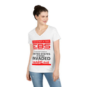 This is not a test EBS ladies' V-Neck T-Shirt