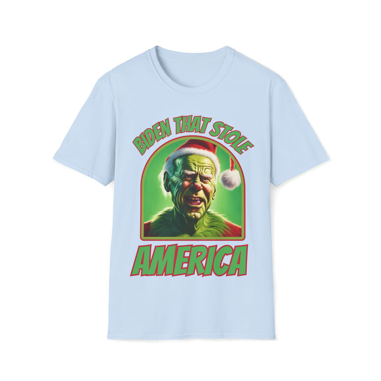 Biden that stole America close up Soft style T-Shirt unisex