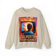 Seek the truth It's mostly propaganda Heavy Blend™ Crewneck Sweatshirt Unisex