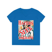 Haters seek therapy V-neck Women's tee