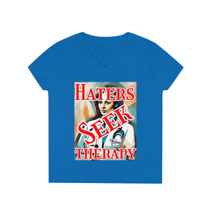 Haters seek therapy V-neck Women&