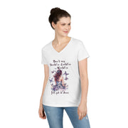 Don't say should've, could've, would've, Just get it done ladies' V-Neck T-Shirt