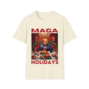 MAGA Holiday deep red Soft style T-Shirt unisex