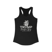 Trump Barber Shop Cutting in 2024 women's Ideal Racerback Tank