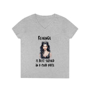 Revenge is best served in a cold plate ladies' V-Neck T-Shirt