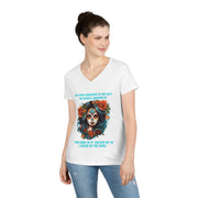 Raised by the dark ladies' V-Neck T-Shirt