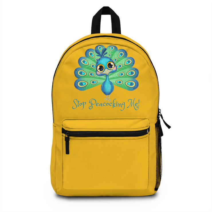 Stop peacocking Me green/yellow Backpack