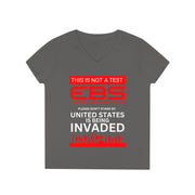 This is not a test EBS ladies' V-Neck T-Shirt