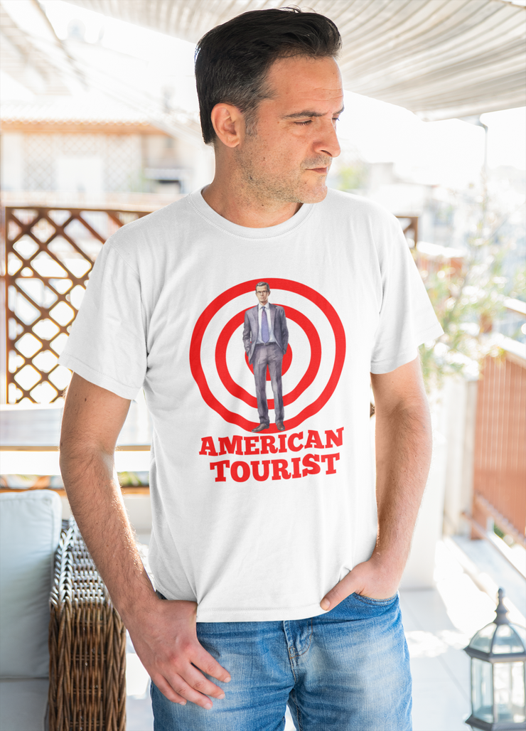 American Tourist Man worth a billon dollars Unisex Softstyle T-Shirt