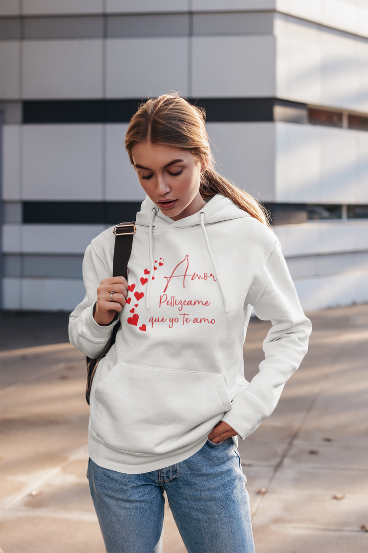 Amor Pellizcame que yo te amo Unisex Heavy Blend™ Hooded Sweatshirt