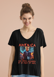 America has been invaded by an Army of Men V-Neck T-Shirt