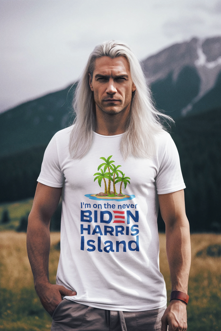 Biden Harris never Island Unisex Softstyle T-Shirt