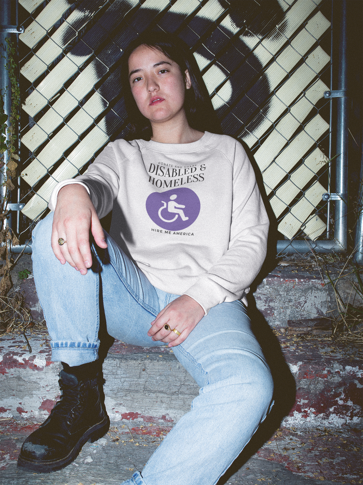 Disabled & Homeless donate and share Heavy Blend™ Crewneck Sweatshirt