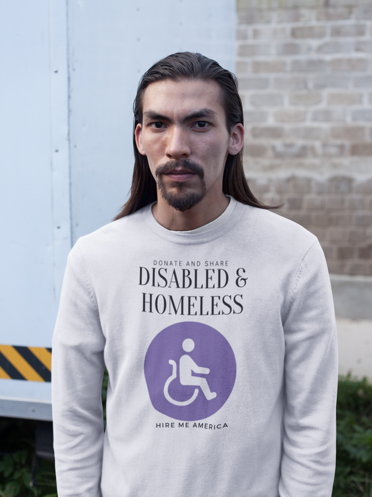 Disabled & Homeless donate and share Heavy Blend™ Crewneck Sweatshirt