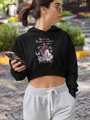 Don't say should've, could've, would've, Just get it done women's Crop Hoodie