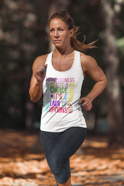 Homelessness is not a choice, it's a lack of choice Women's Ideal Racerback Tank