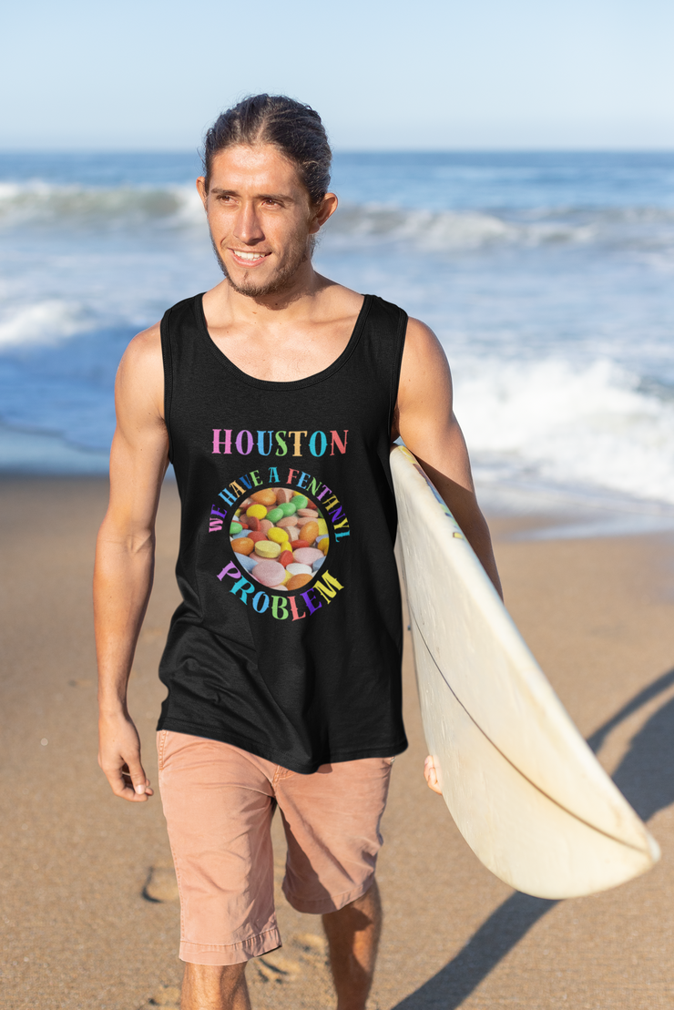 Houston we have a fentanyl problem unisex Jersey Tank