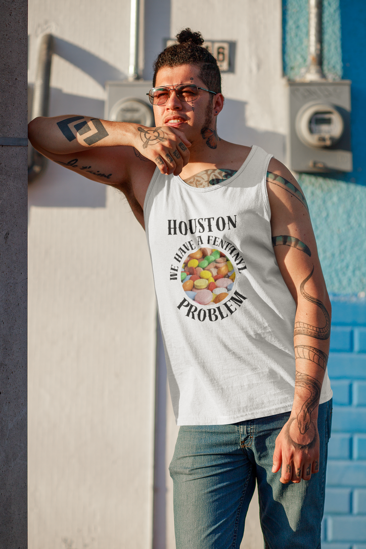 Houston we have a fentanyl problem unisex Jersey Tank