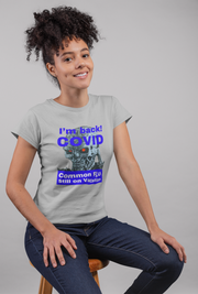 I'm back! COVID Common Flu still on Vacation blue Women's Favorite Tee