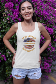 I'm an American, I'm not a Republican I'm not a Democrat women's Ideal Racerback Tank