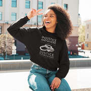 Injustice anywhere is a threat to justice everywhere MLK women's Crop Hoodie