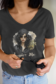 Inspire Me  ladies' V-Neck T-Shirt